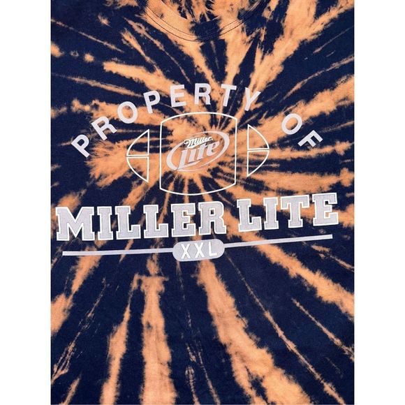 Property of Miller Lite Football Bleached Tee - Picture 3 of 4